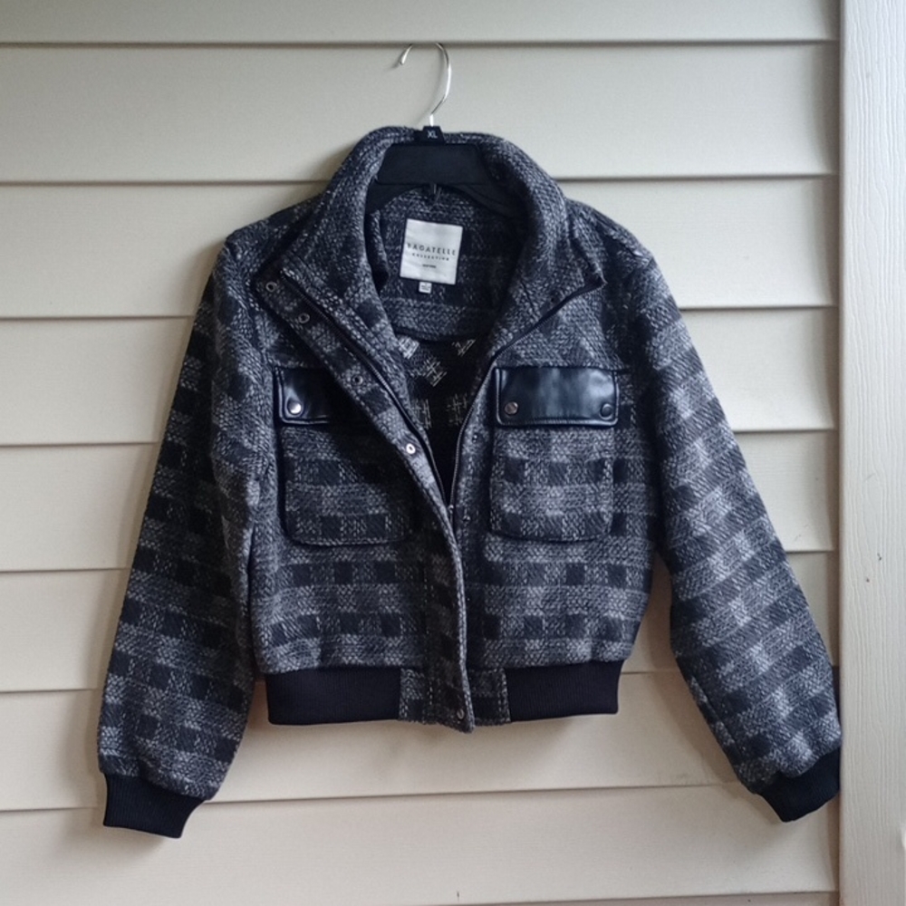 Bagatelle Black and Gray Checkered‎ Jacket